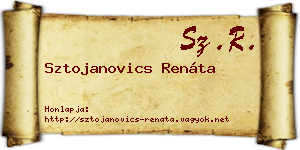 Sztojanovics Renáta névjegykártya