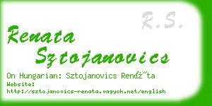 renata sztojanovics business card